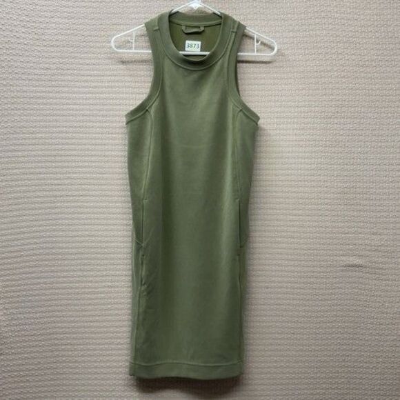 Lululemon Dresses & Skirts - Lululemon Softstreme Back In Action Dress Women Size 4 Athleisure Bronze Green